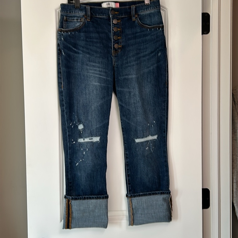 Cabi #6068 button Fly Straight Leg Jeans Size 8 NWOT